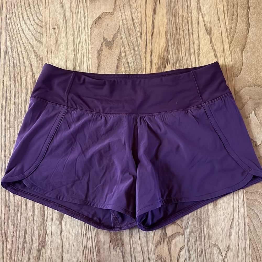 Lululemon speed up shorts training running sz 6
